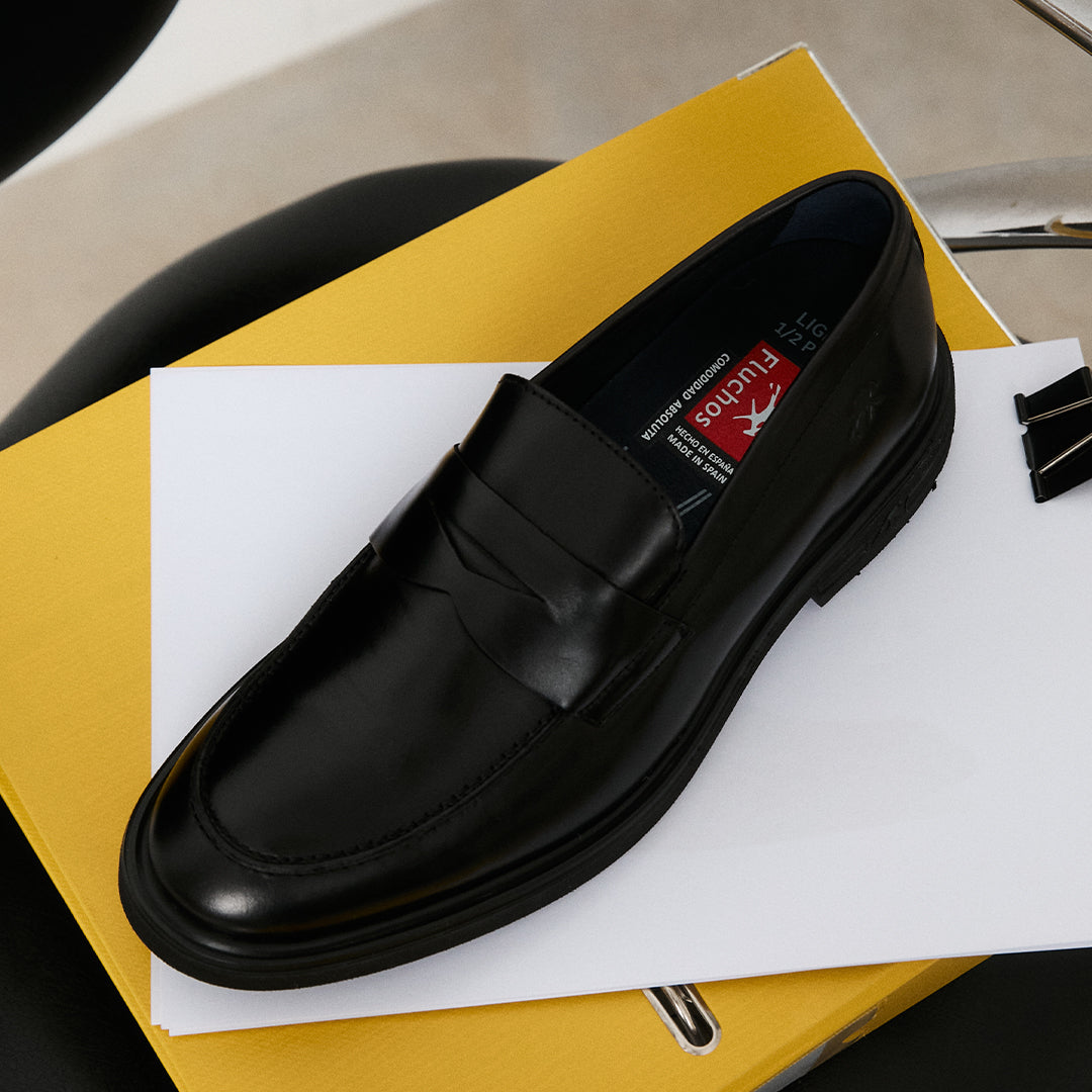 BELGAS F0633 Black Moccasin