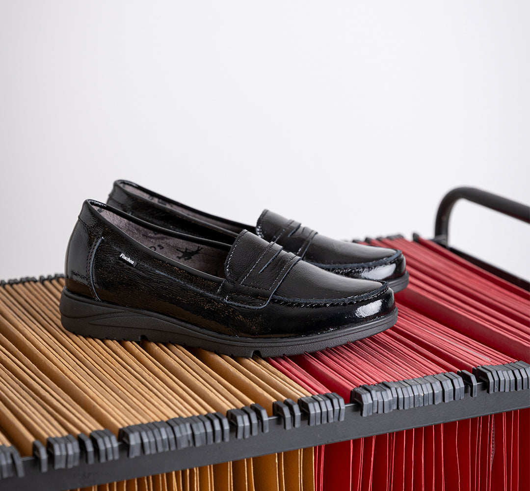 STYLL F1835 Schwarze Mokassin