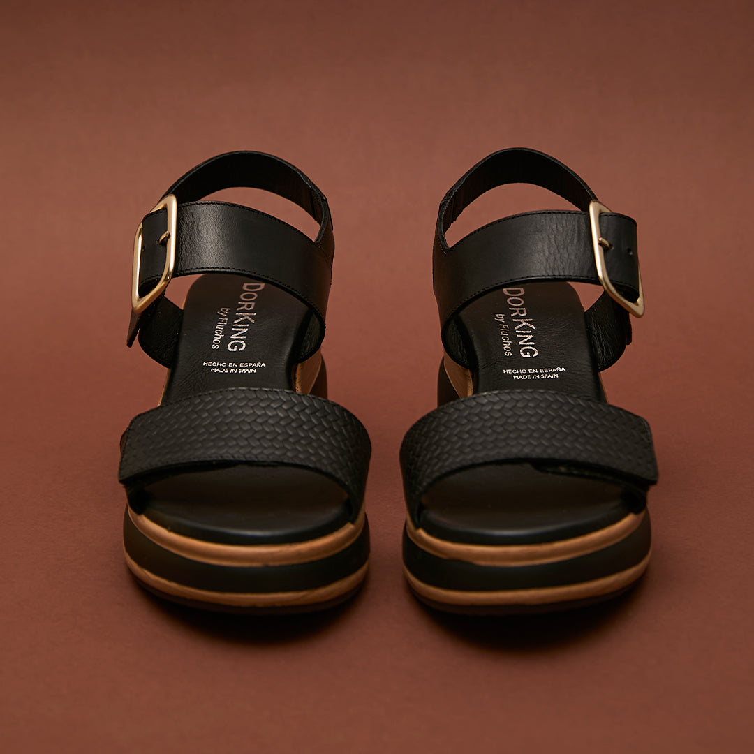 PRINCE D9642 Black Sandal