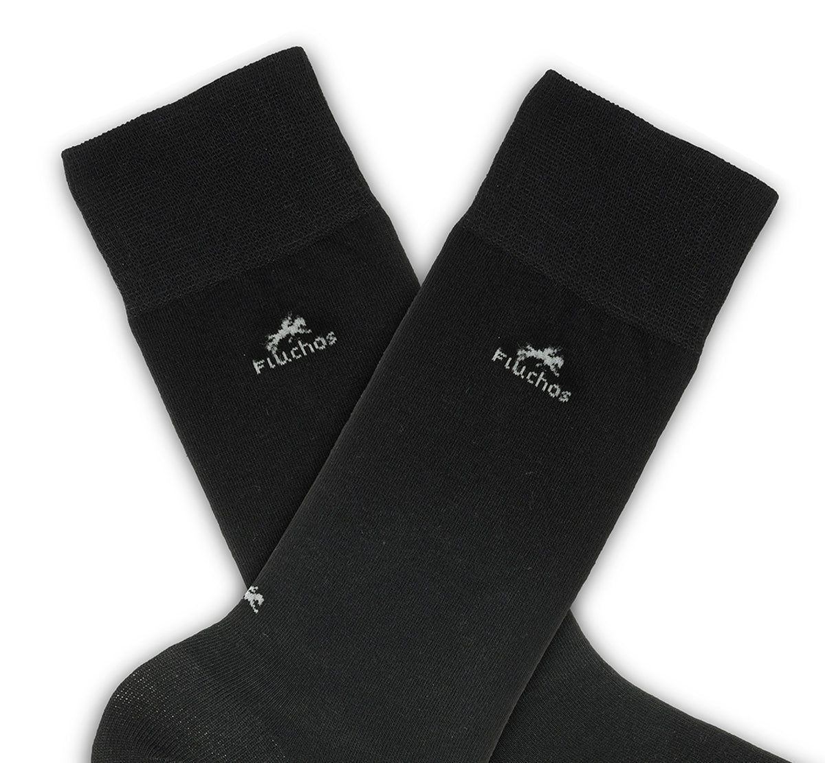 CA0003 Calcetin largo liso black 2p (1677)-2