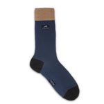 CA0009 Calcetin largo Blue-Navy brown 2p-2