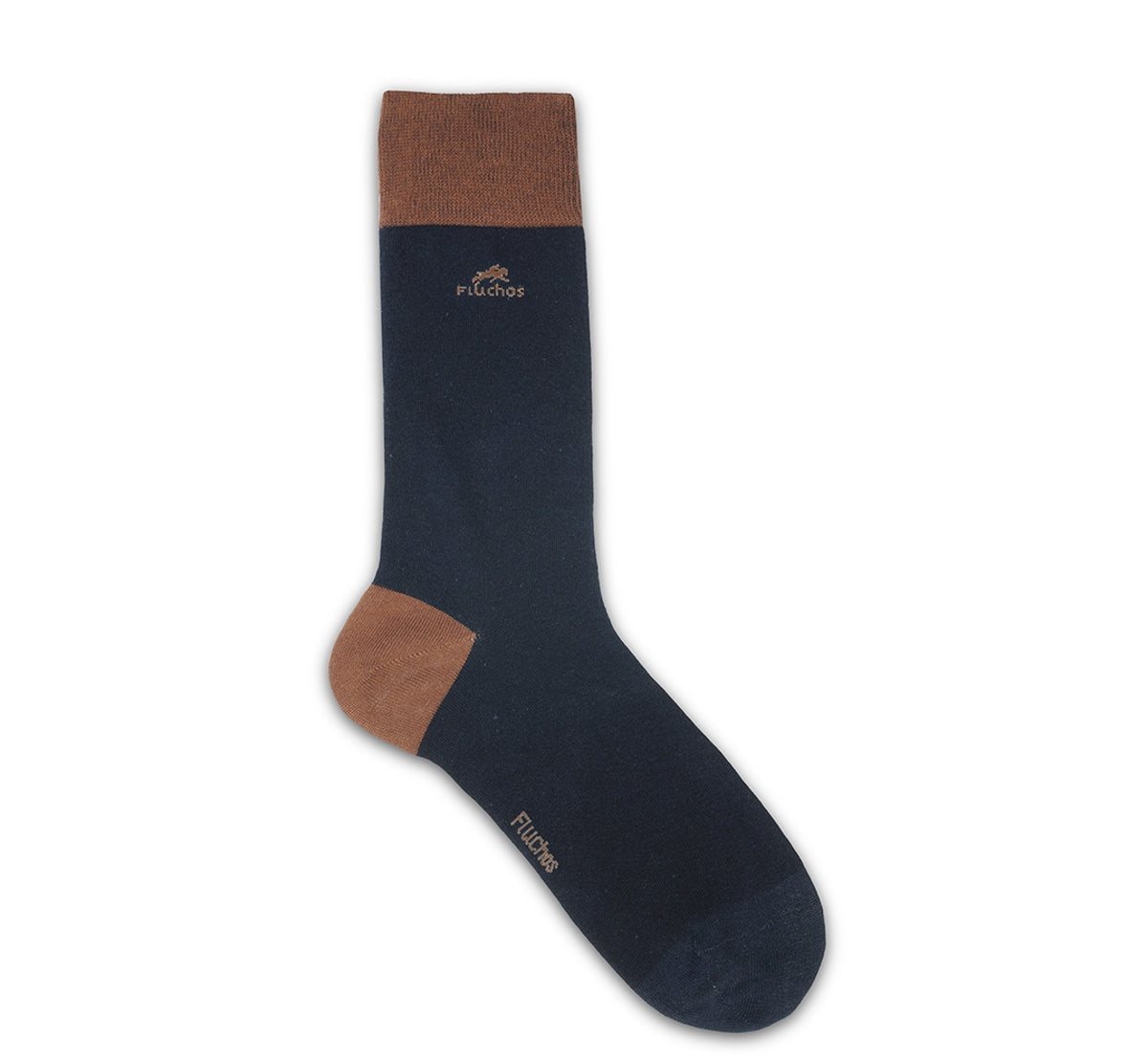 CA0009 Calcetin largo Navy-Beig 2p-1