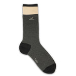 CA0009 Calcetin largo Black-Grey beig 2p-1