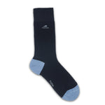 CA0009 Calcetin largo Blue-Navy brown 2p-1