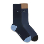 CA0009 Calcetin largo Blue-Navy brown 2p-0
