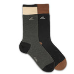 CA0009 Calcetin largo Black-Grey beig 2p-0